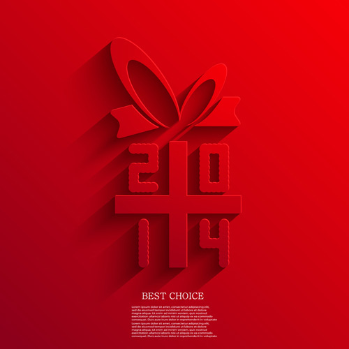 2014 xmas red background vector set