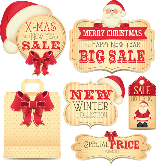 2014 year christmas labels vector