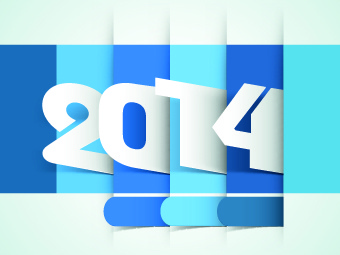 2014 year vector background set