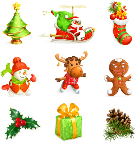 2015 christmas gift ornament illustration vector