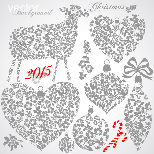 2015 christmas ornament elements design vector