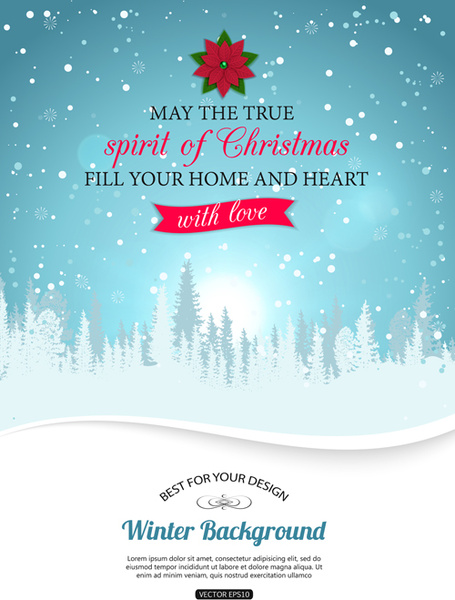 2015 christmas snow winter background vector