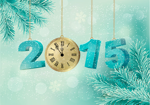 2015 christmas with new year pendant creative background 