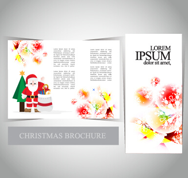 2015 merry christmas brochure cover set vector