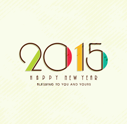 2015 new year theme vector