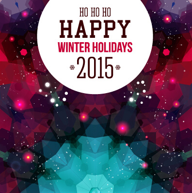 2015 winter holiday new year background vector