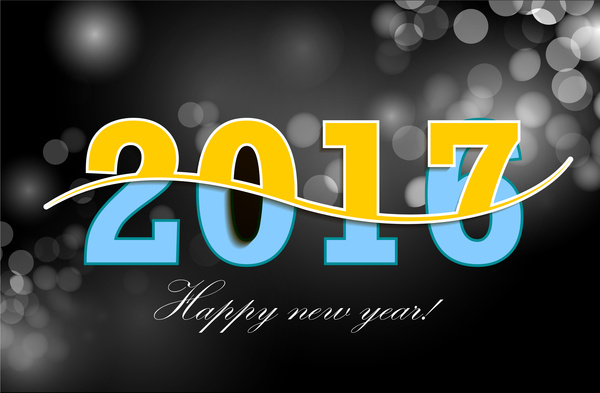 2017 template design with bokeh background