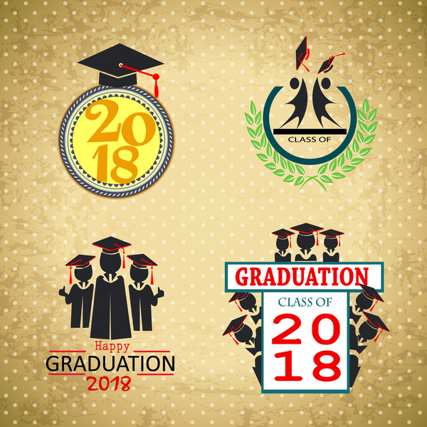 2018 graduation templates design with classical style 