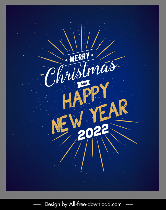 New year greeting card template vectors files in editable .ai .eps .svg