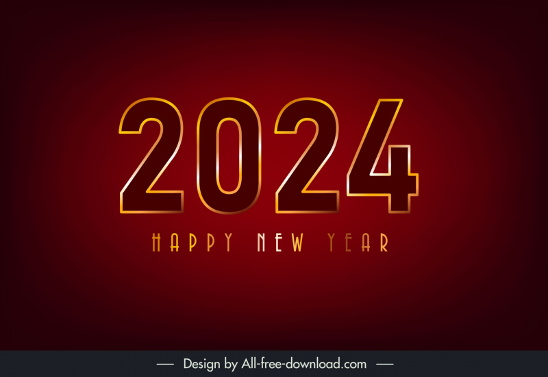 2024 new year background template elegant light effect