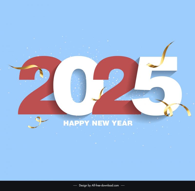 2025 calendar design elements dynamic confetti decor 