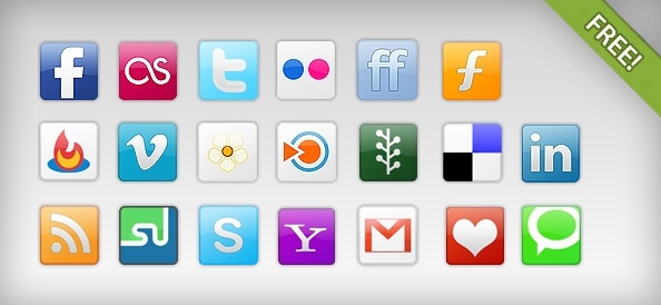 20 Free Social Network Icons 