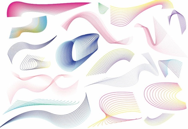 20 Lines Swirls and Patterns Vector Graphic