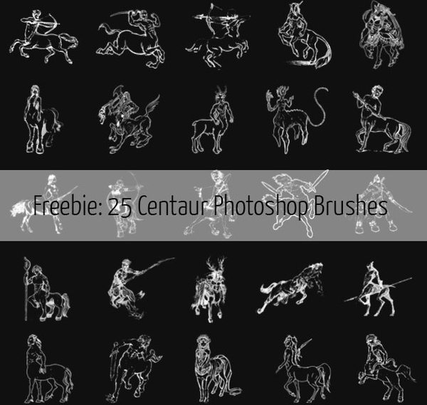 25 free centaur photoshop brushes 