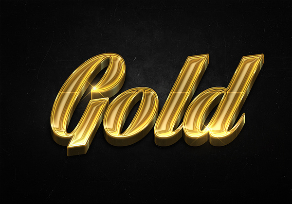 29 3d shiny gold text effects preview