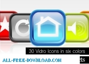 30 Free Vidro Icon Vector pack in six colors
