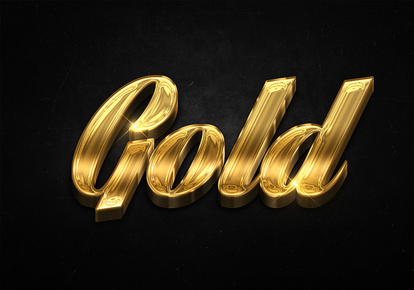 31 3d shiny gold text effects preview