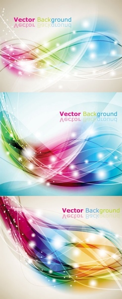 3 dream dynamic lines of the background vector