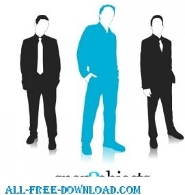 3 Free Vector Business Silhouettes