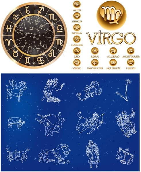 3 sets of 12 constellation vector