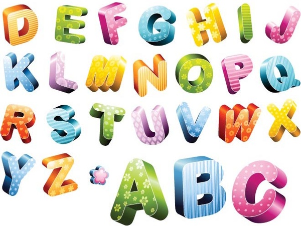 3d abc alphabetic vector Free vector in Encapsulated PostScript eps ...