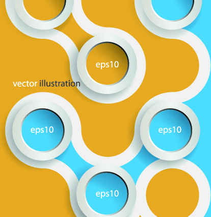 3d circle vector background 