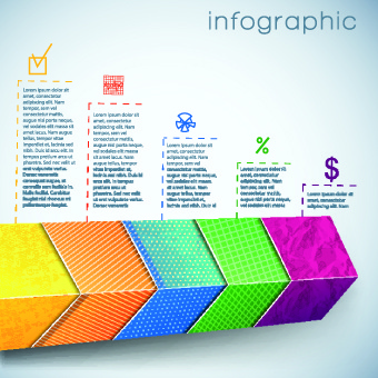3d infographic and diagram vector set