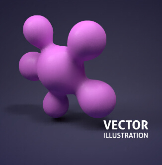 3d molecules spheres illustration vector background