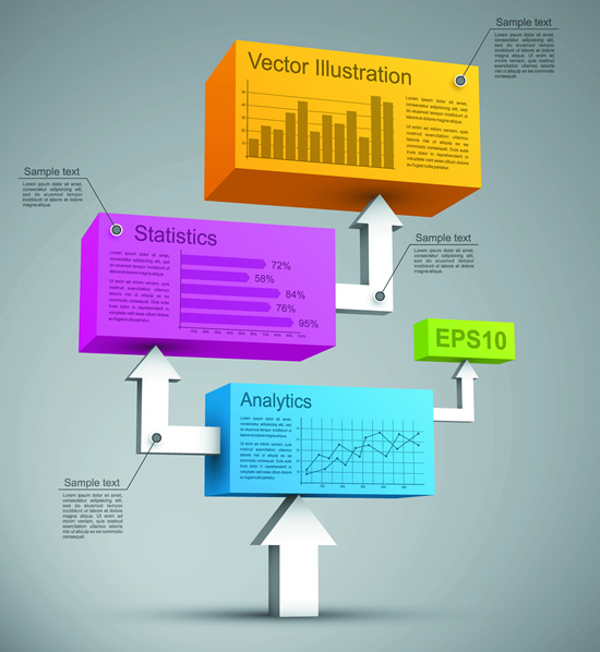 3d vector statistics analytics graphics