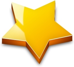 3D Yellow star
