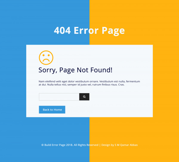 404 page error web template