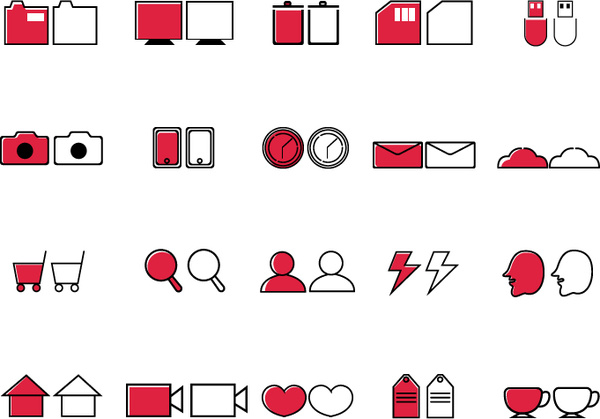 40 monoline and modern vector icons