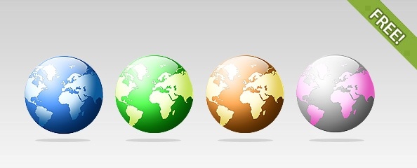 4 Free Globe Icons 