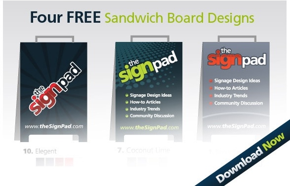 4 Free Sandwich Board Design Vectors