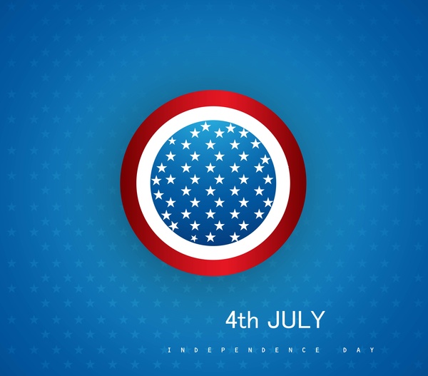 4th july american independence day circle vector design