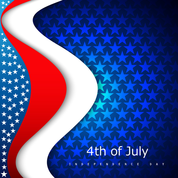 4th of july american independence day flag creative wire celebration wave design