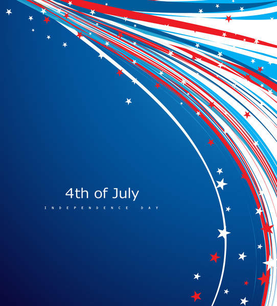 4th of july american independence day flag creative wire celebration wave design