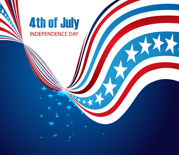 4th of july united states of america beautiful background vector