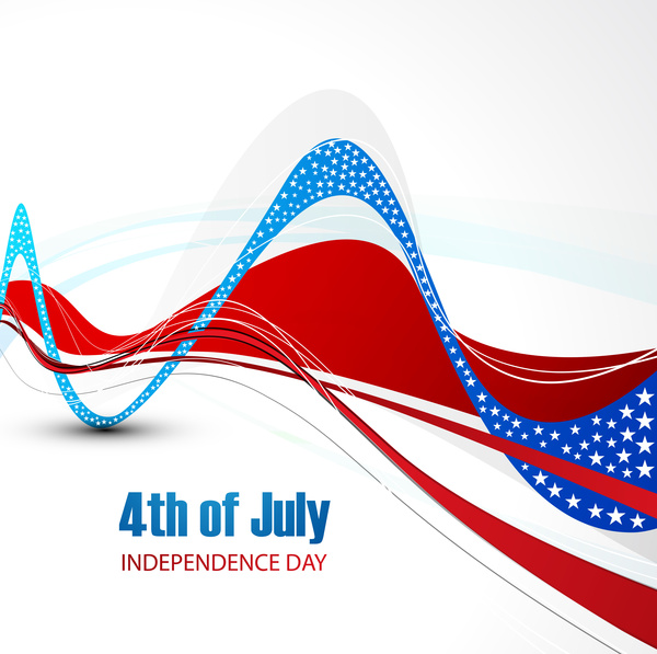 4th of july united states of america beautiful background vector