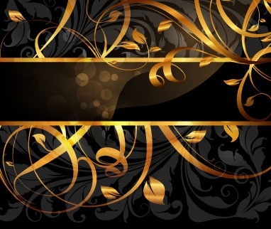 5 gold pattern vector