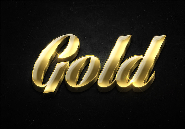 68 3d shiny gold text effects preview