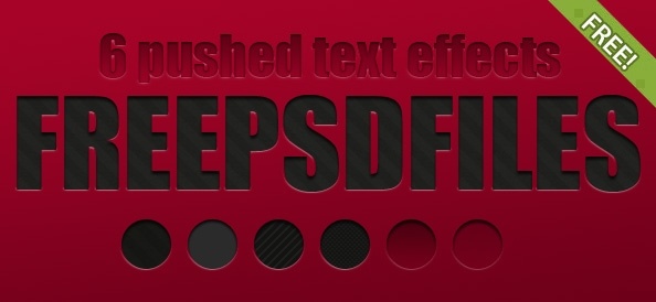 6 Free Pushed Text Effects