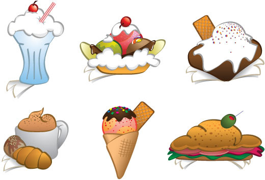 6 free vector dessert cliparts food graphics