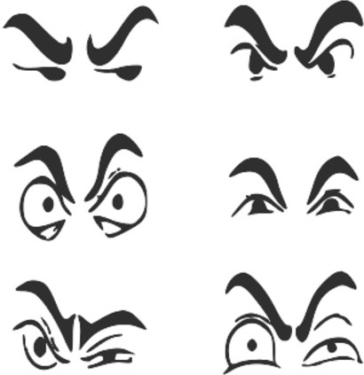 6 human eyes expressions