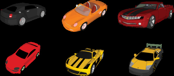 6 vector cars