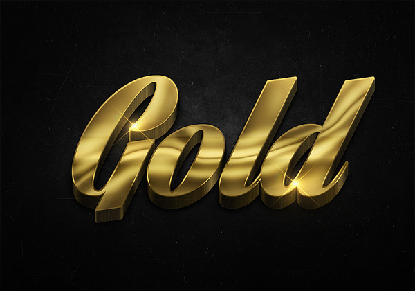 87 3d shiny gold text effects preview