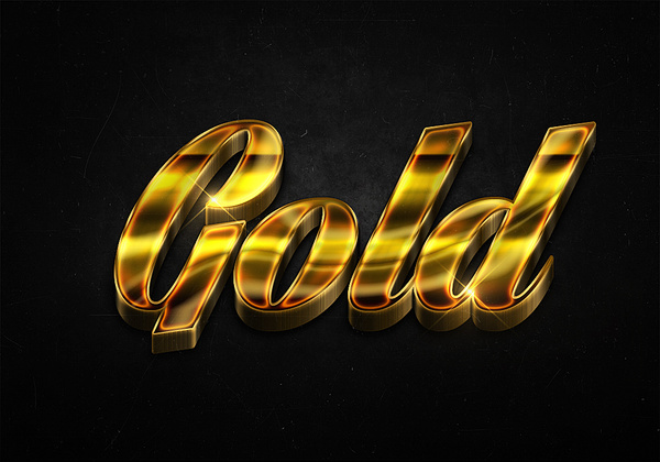 89 3d shiny gold text effects preview
