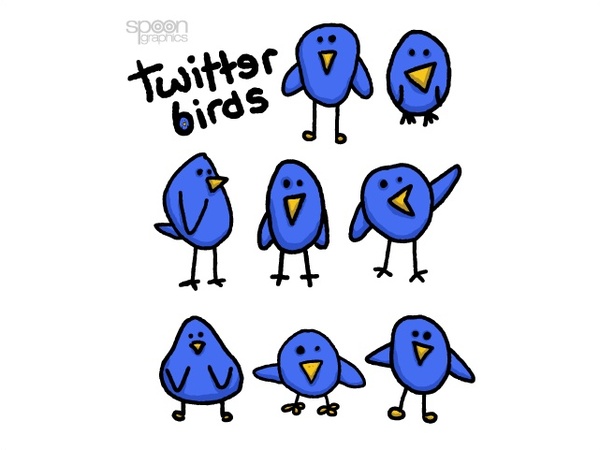 
								8 Cute & Simple Twitter Bird Graphics							
