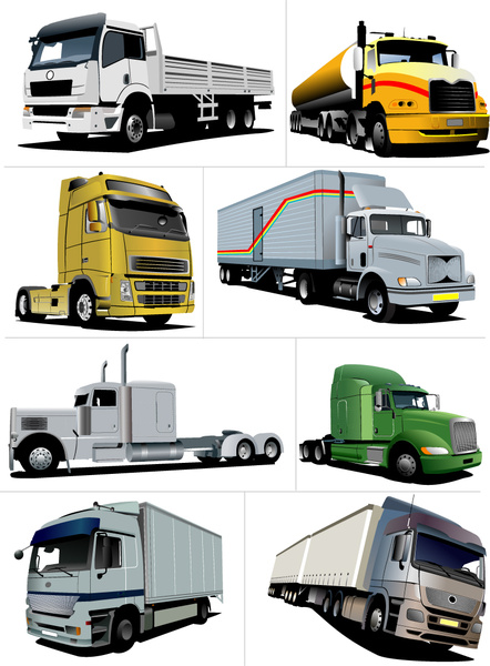 8 large truck design vector