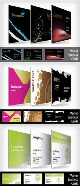 9 beautifully designed card templates vector
